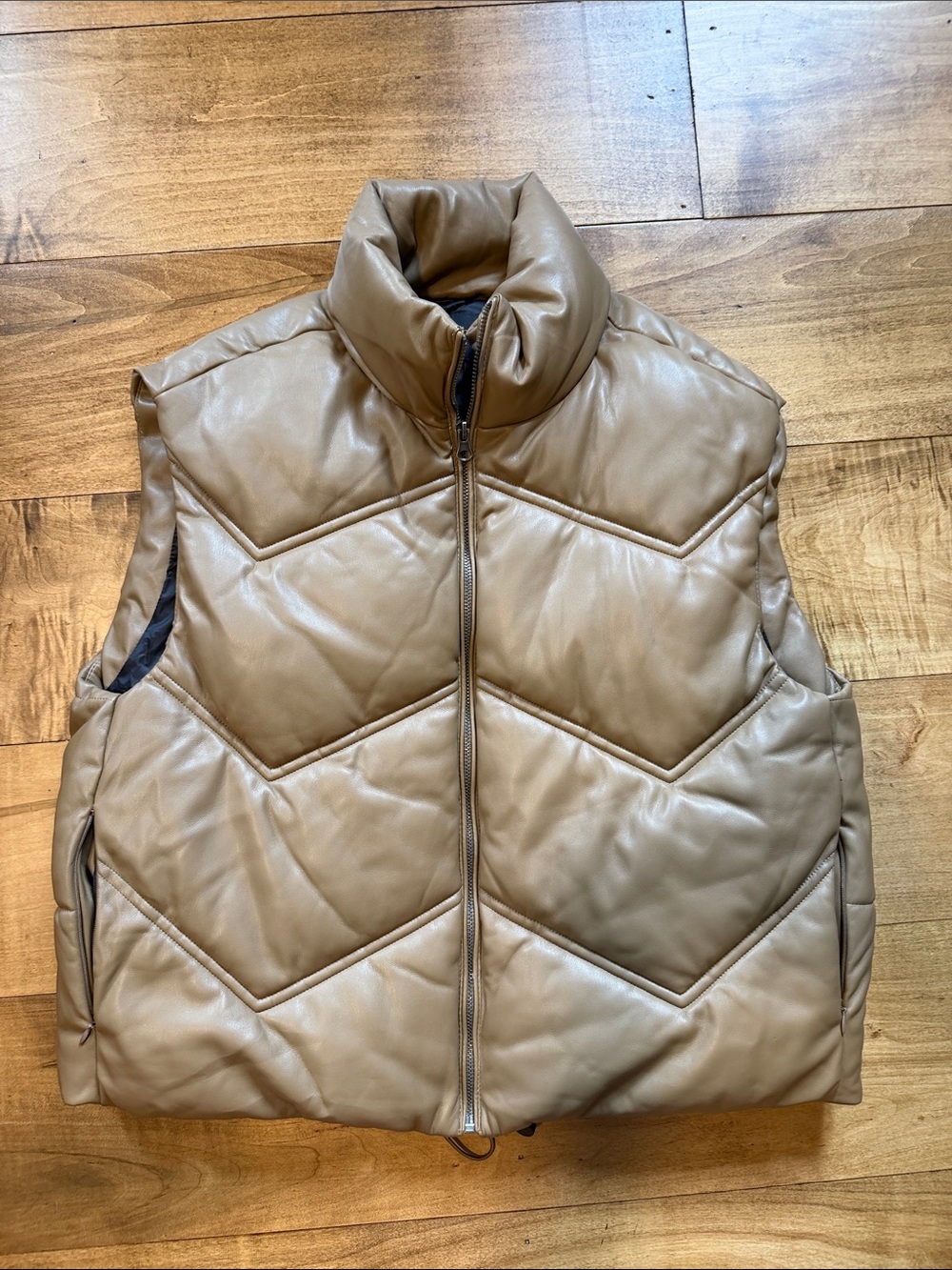 T.J.Maxx Tan Quilted Puffer Vest